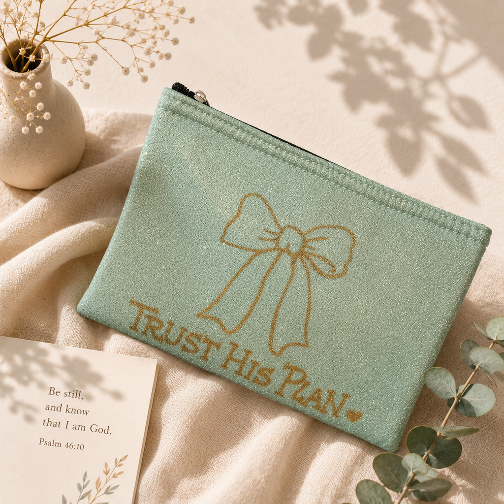 Trust His Plan Shimmer Pouch