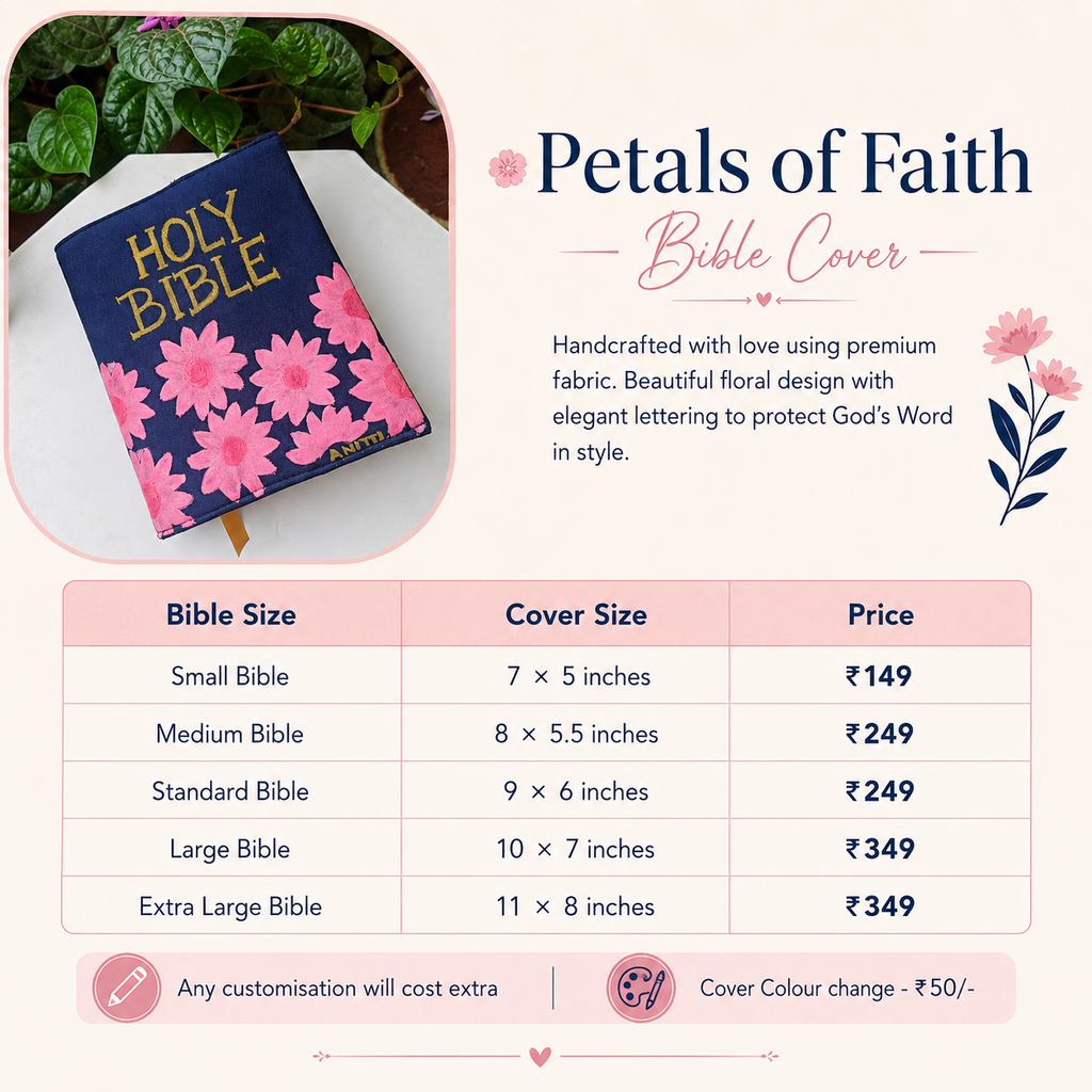 Petals of Faith Bible Cover