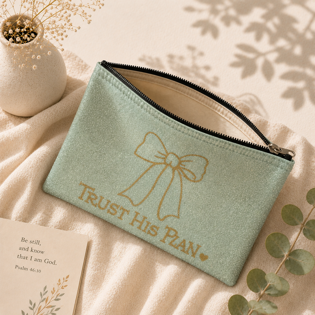 Trust His Plan Shimmer Pouch